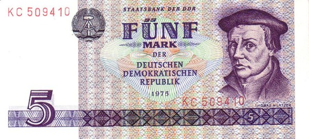 P27 German Democratic Republic - 5 Mark (1975)